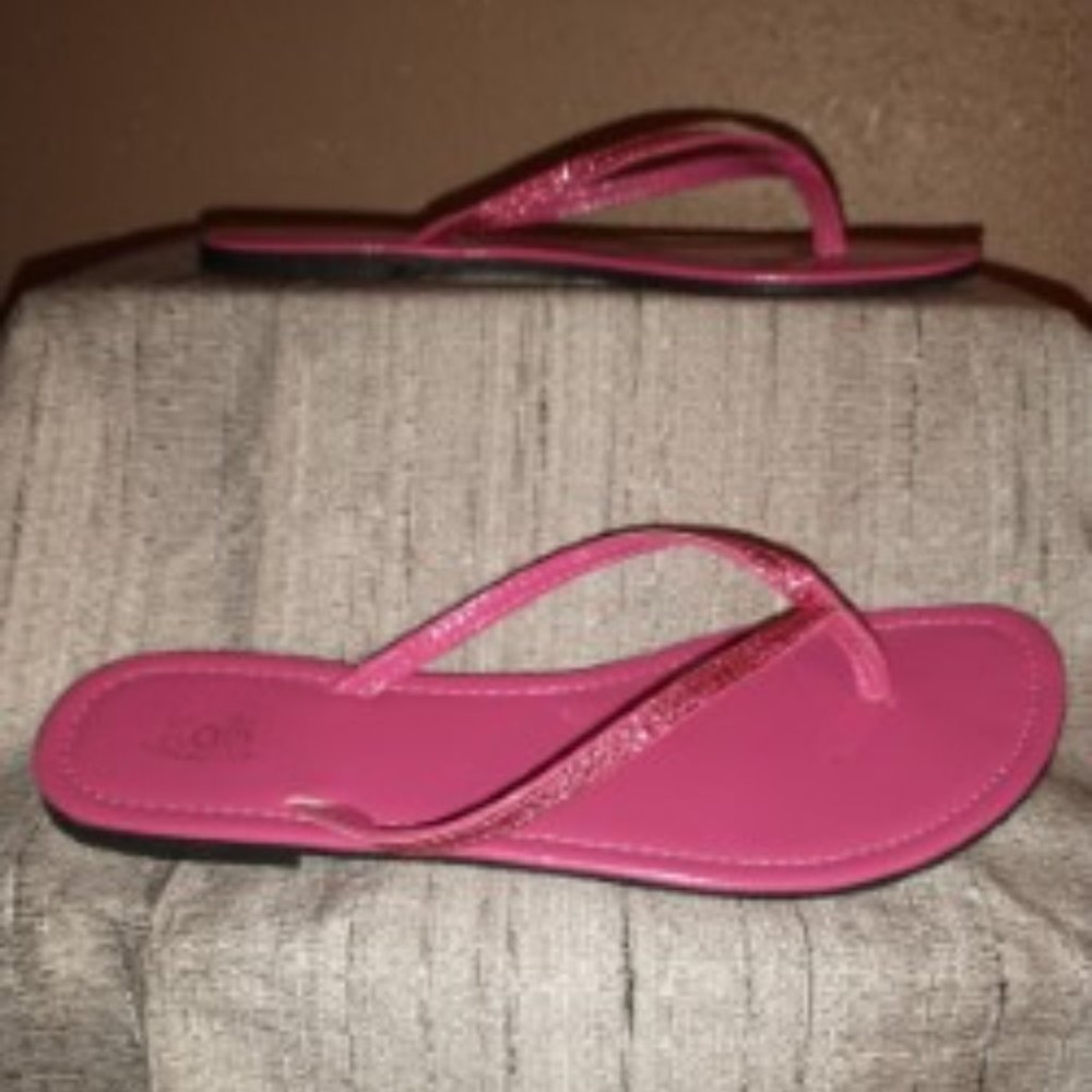 FLIP FLOP, SPARKLE,SANDLE,PINK,LIKE NEW